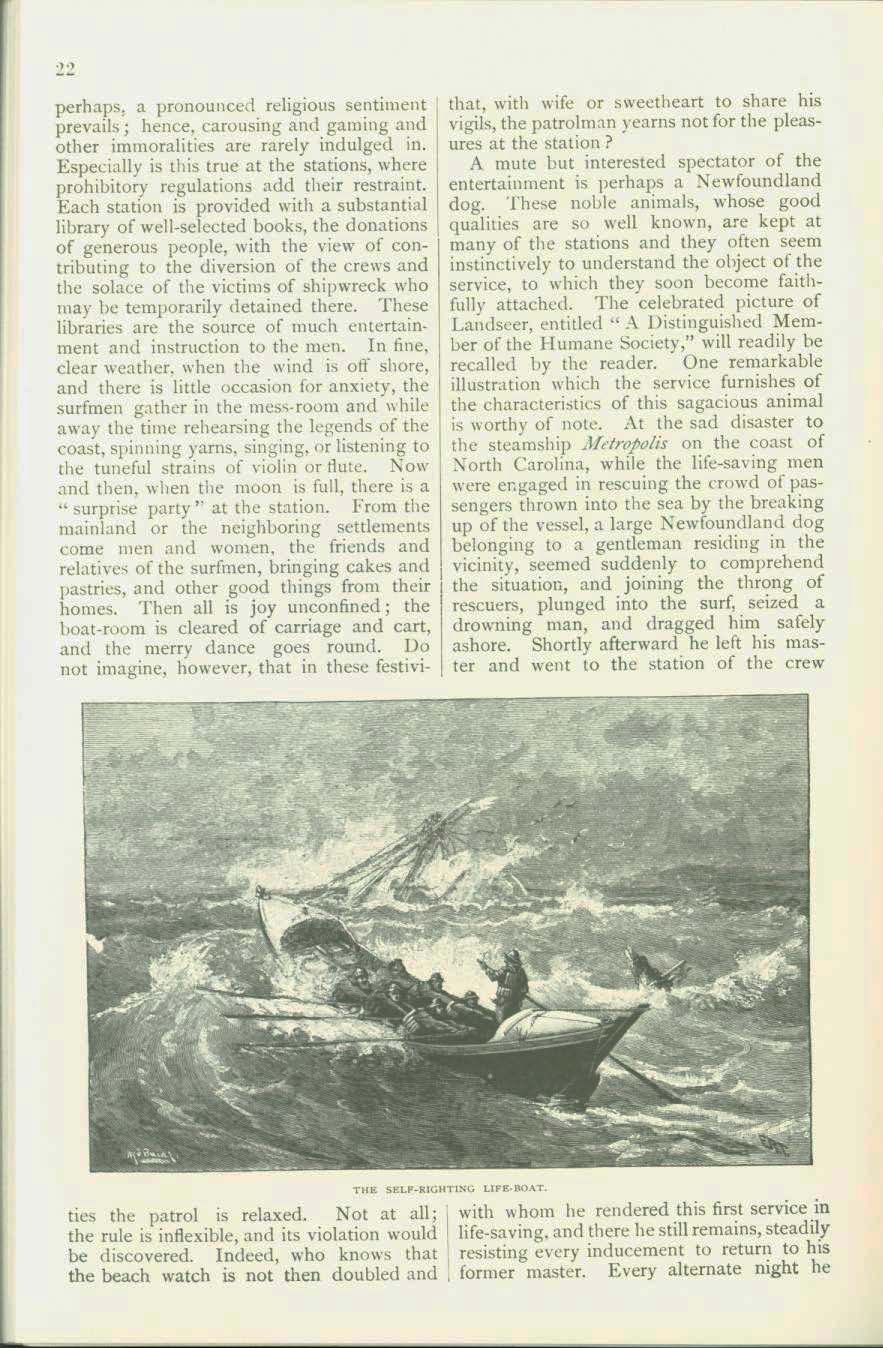 THE UNITED STATES LIFE-SAVING SERVICE--1880; predecessor to today's Coast Guard. vist0071h